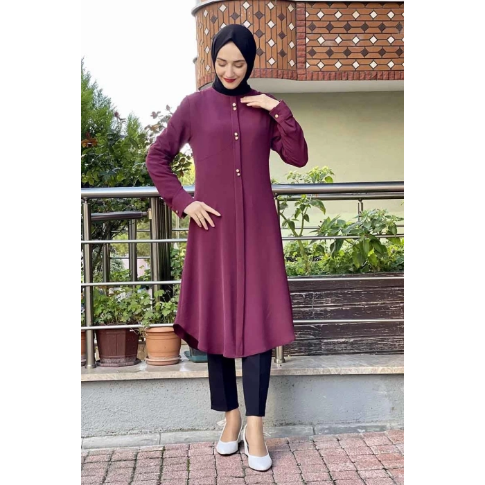 Moda Çizgi Desenli Tunik