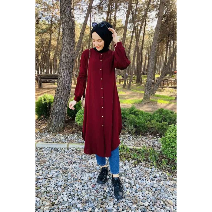 Moda Çizgi Desenli Tunik