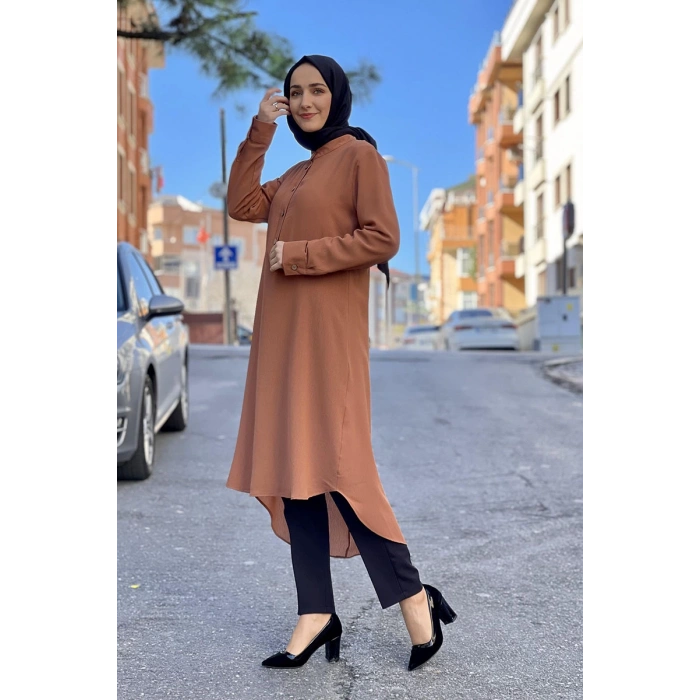 Moda Çizgi Desenli Tunik