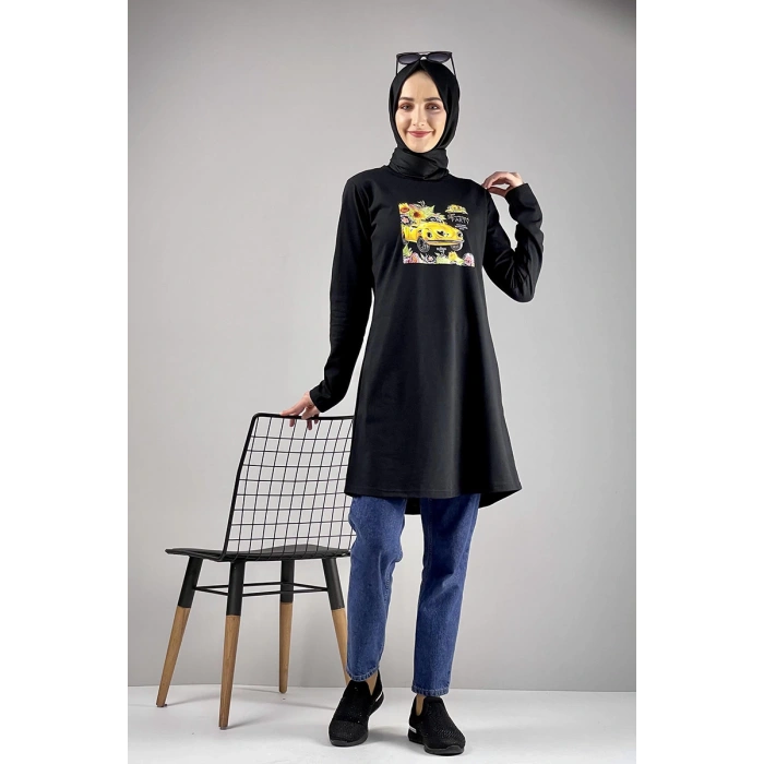 Moda Çizgi Desenli Tunik