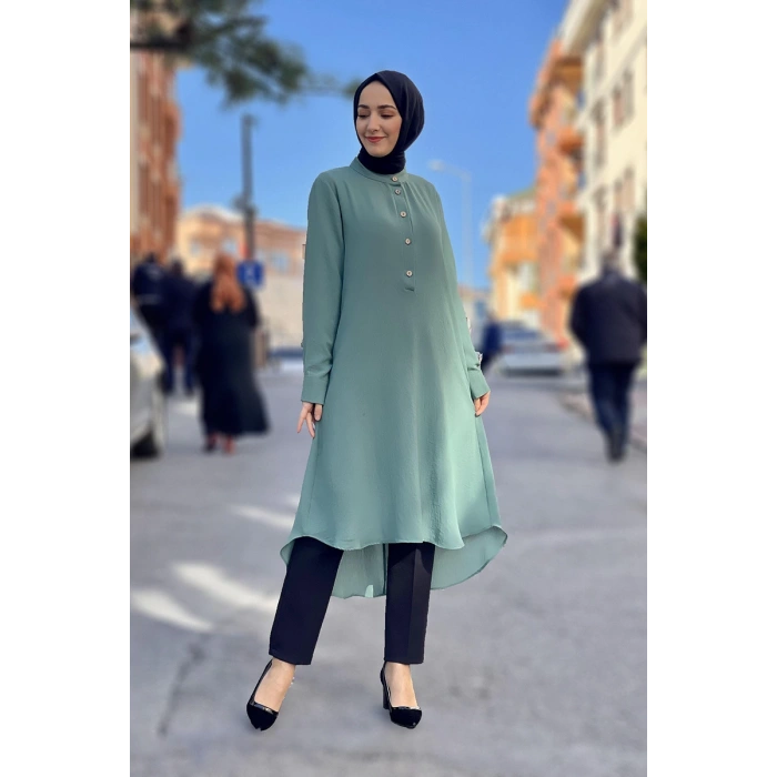 Moda Çizgi Desenli Tunik