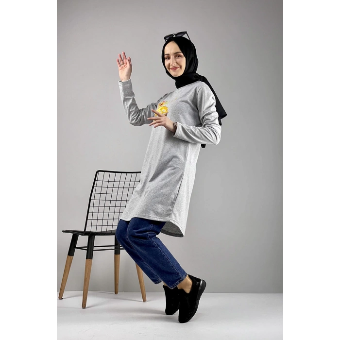 Moda Çizgi Desenli Tunik