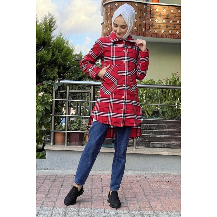 Moda Çizgi Desenli Tunik