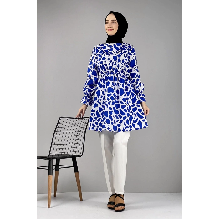 Moda Çizgi Desenli Tunik