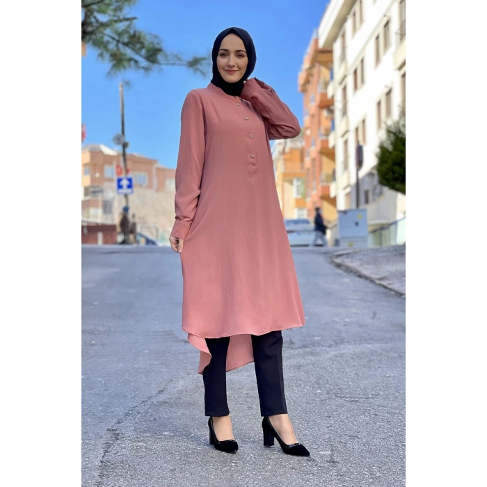 Moda Çizgi Desenli Tunik