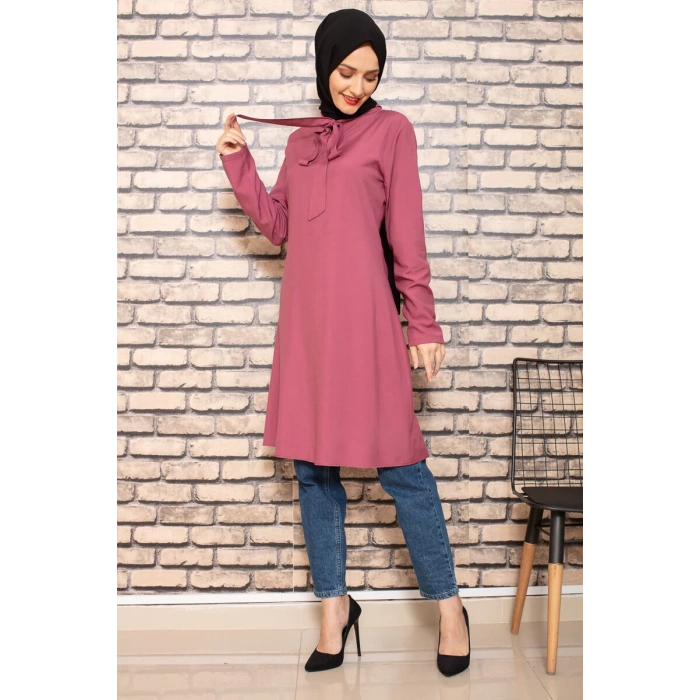 Moda Çizgi Desenli Tunik