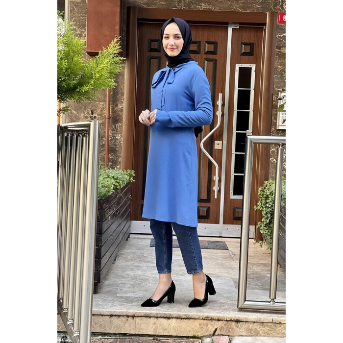 Moda Çizgi Desenli Tunik