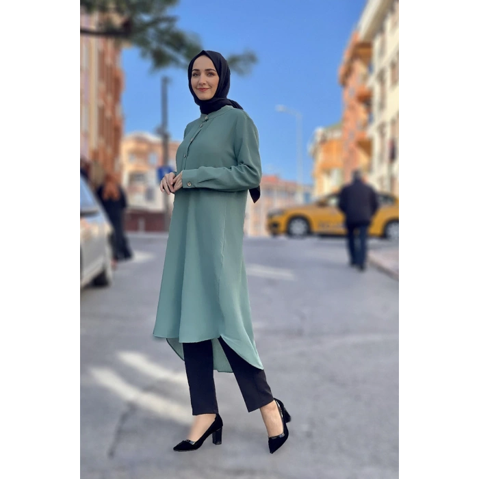 Moda Çizgi Desenli Tunik