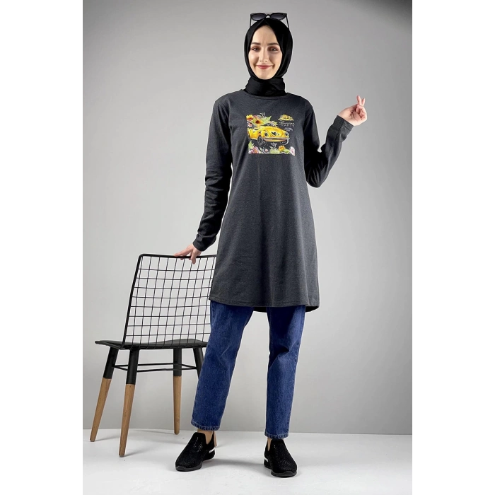 Moda Çizgi Desenli Tunik