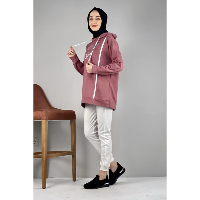 Moda Çizgi Desenli Tunik