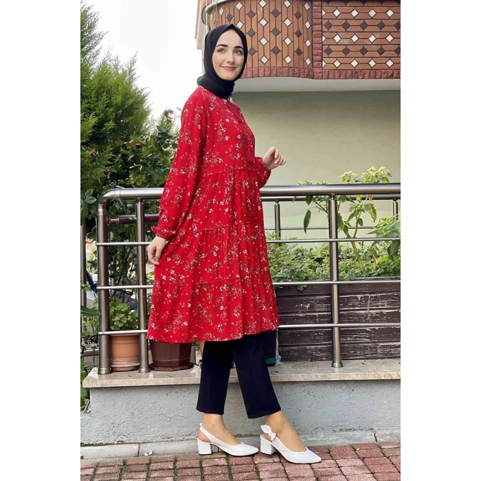 Moda Çizgi Desenli Tunik