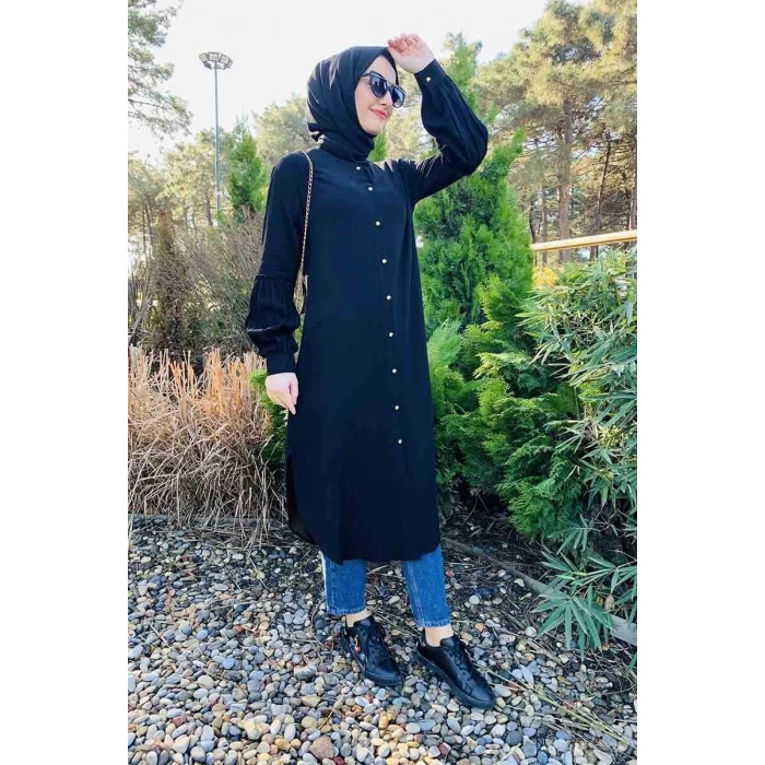 Moda Çizgi Desenli Tunik