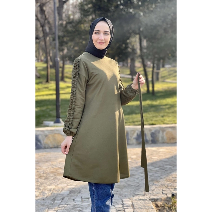 Moda Çizgi Desenli Tunik