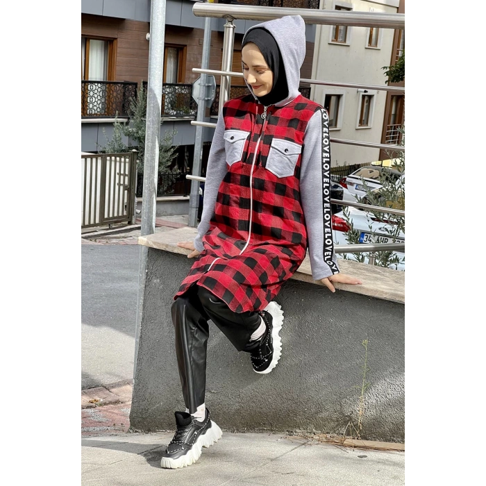 Moda Çizgi Desenli Tunik