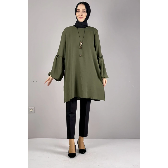 Moda Çizgi Desenli Tunik