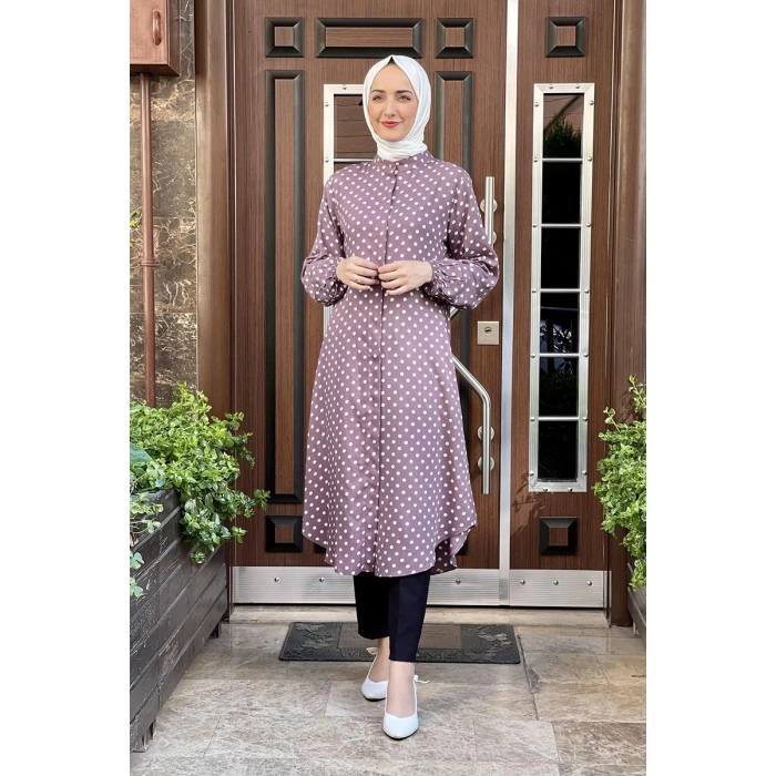 Moda Çizgi Desenli Tunik