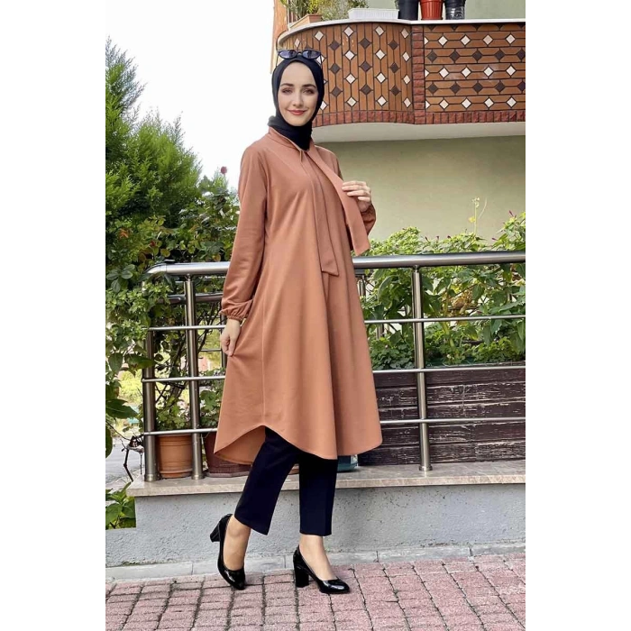 Moda Çizgi Desenli Tunik