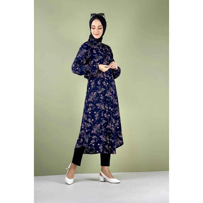 Moda Çizgi Desenli Tunik