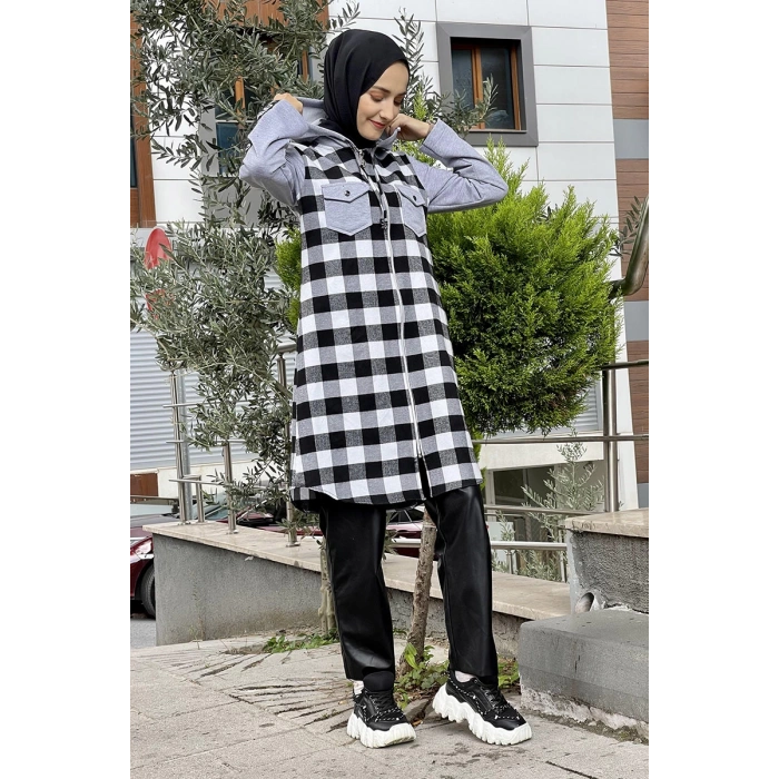 Moda Çizgi Desenli Tunik