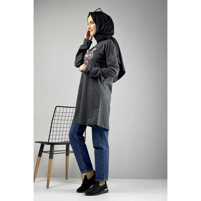 Moda Çizgi Desenli Tunik