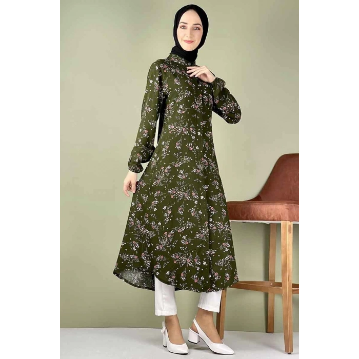 Moda Çizgi Desenli Tunik