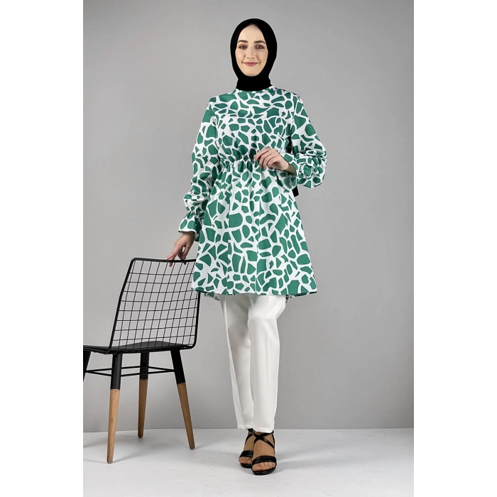 Moda Çizgi Desenli Tunik