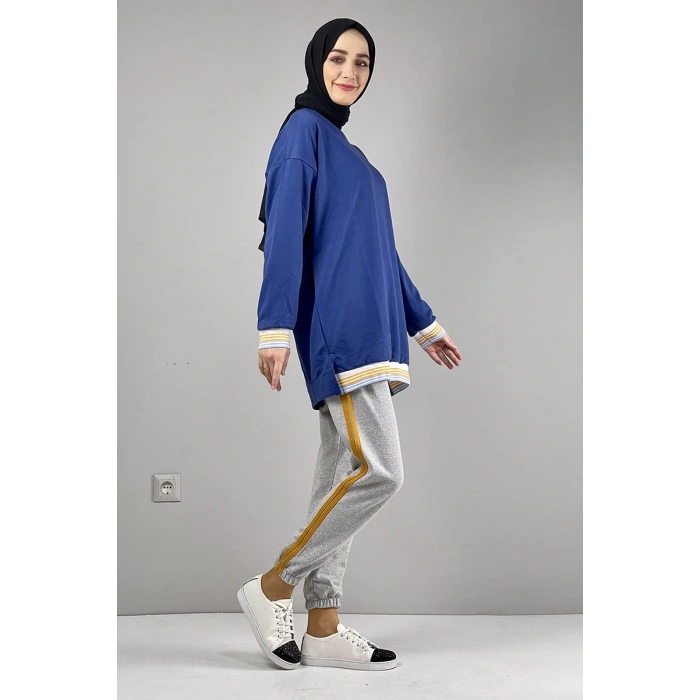 Moda Çizgi Desenli Tunik