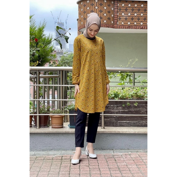 Moda Çizgi Desenli Tunik