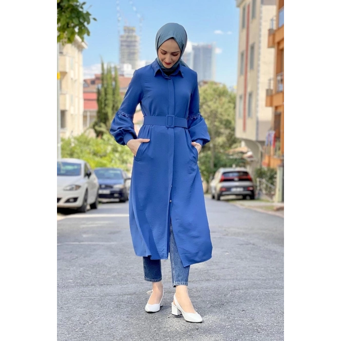 Moda Çizgi Desenli Tunik