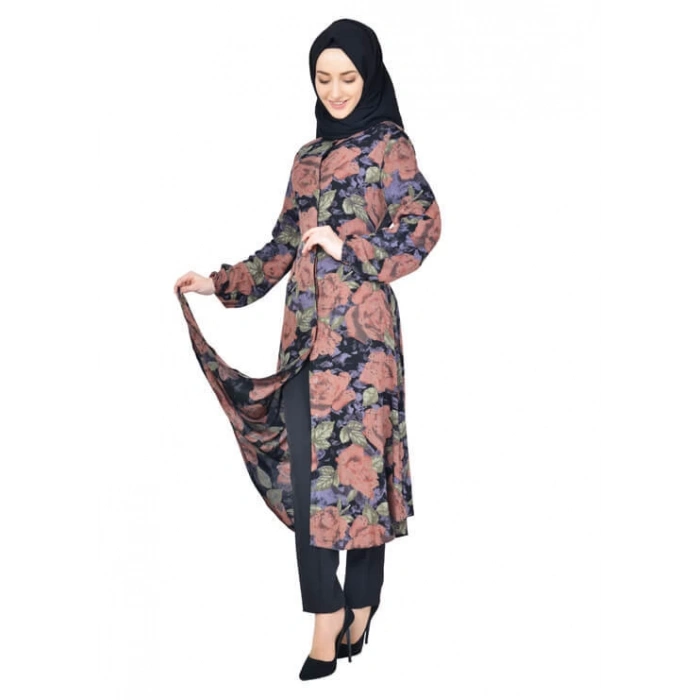 Moda Çizgi Desenli Tunik