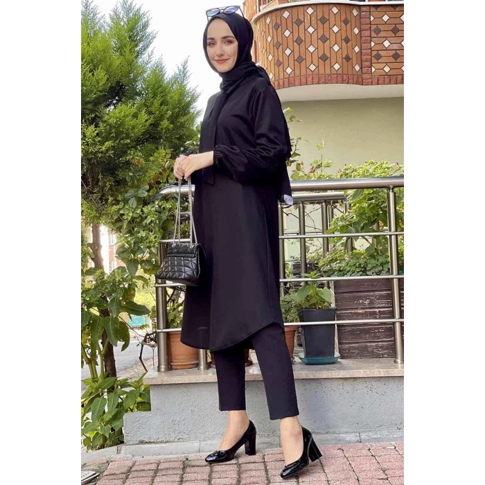 Moda Çizgi Desenli Tunik