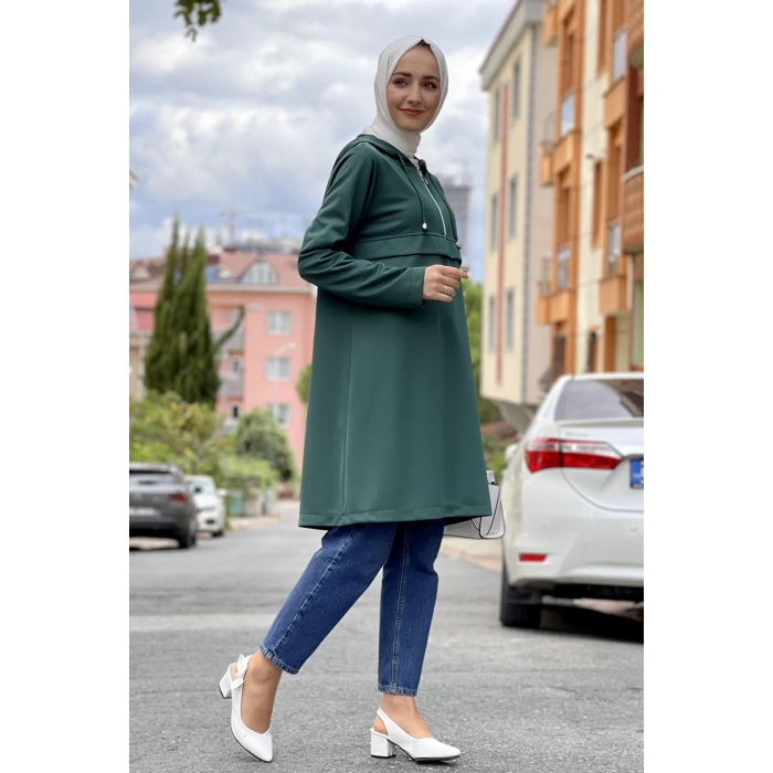 Moda Çizgi Desenli Tunik