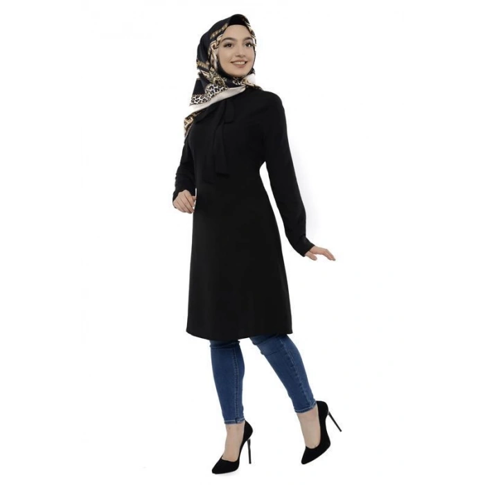 Moda Çizgi Desenli Tunik