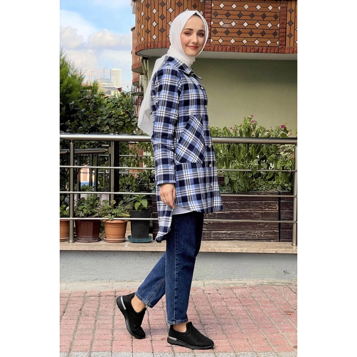 Moda Çizgi Desenli Tunik