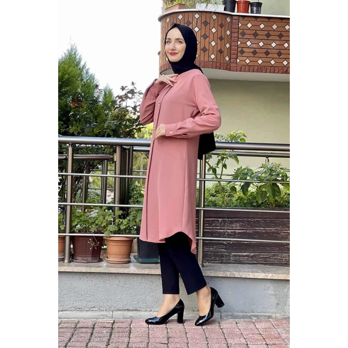 Moda Çizgi Desenli Tunik