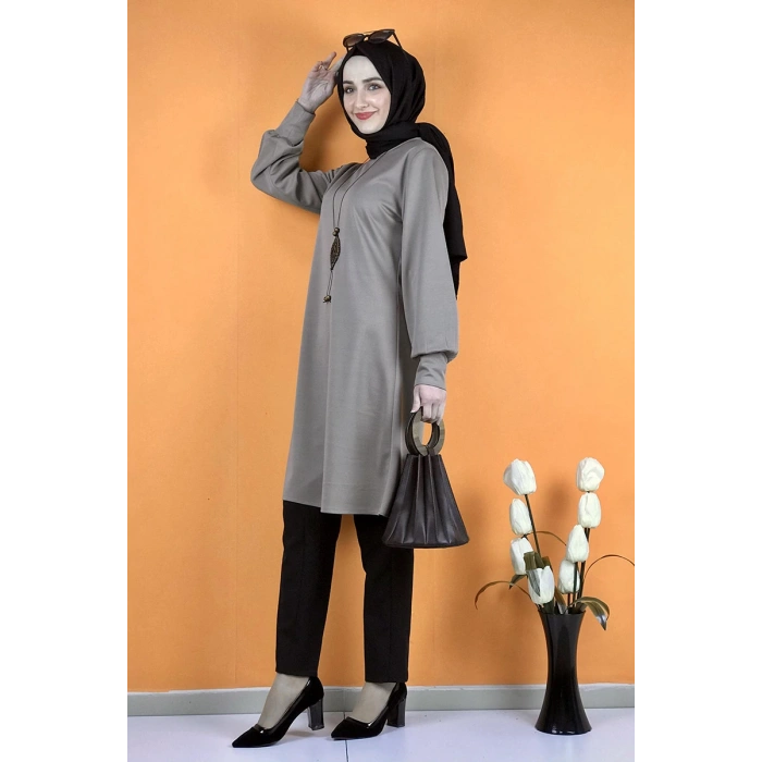 Moda Çizgi Desenli Tunik