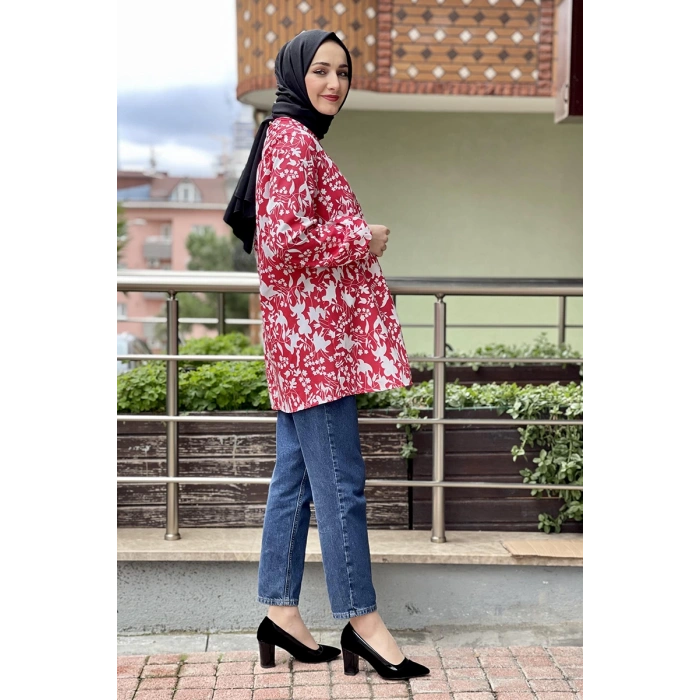 Moda Çizgi Desenli Tunik