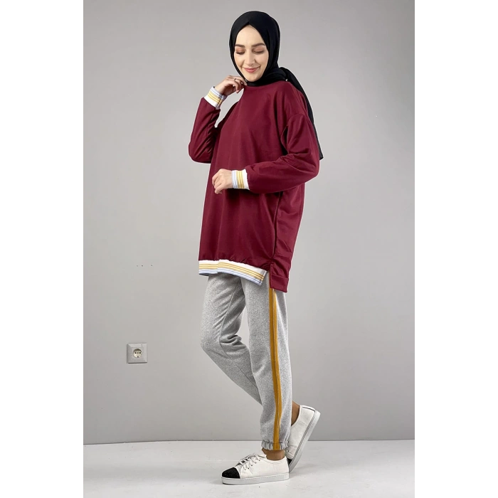 Moda Çizgi Desenli Tunik