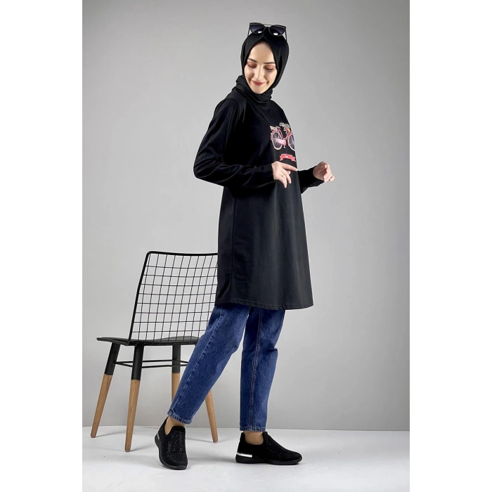 Moda Çizgi Desenli Tunik