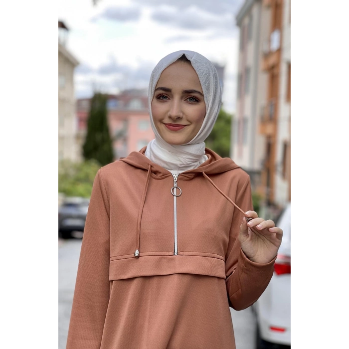 Moda Çizgi Desenli Tunik