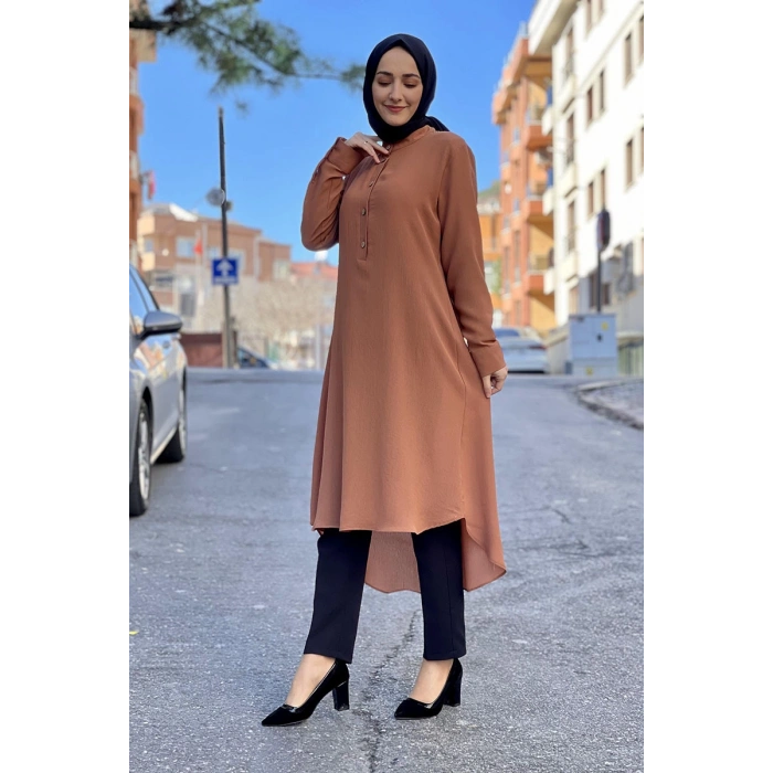 Moda Çizgi Desenli Tunik