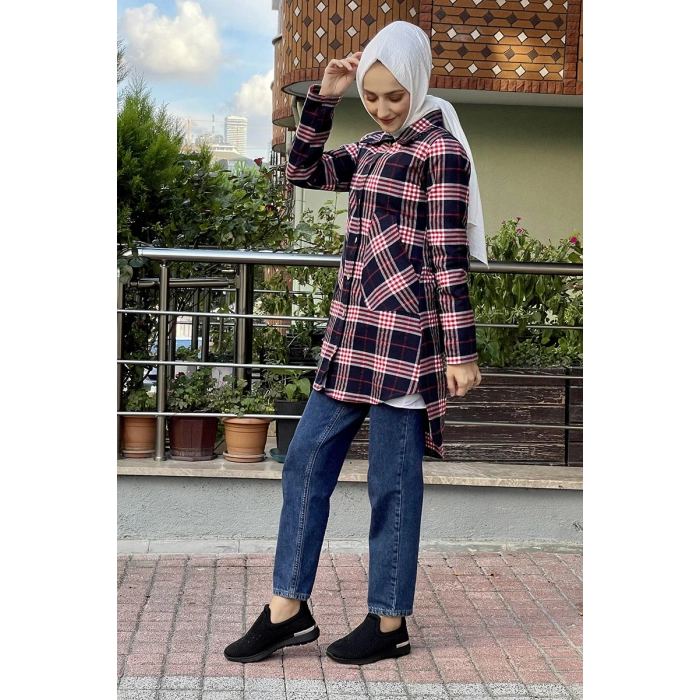 Moda Çizgi Desenli Tunik