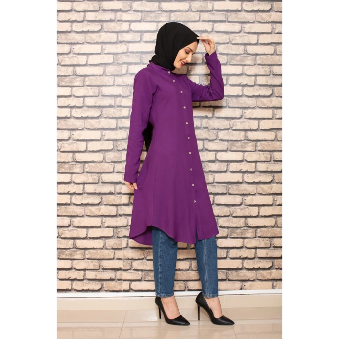 Moda Çizgi Desenli Tunik