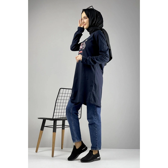 Moda Çizgi Desenli Tunik