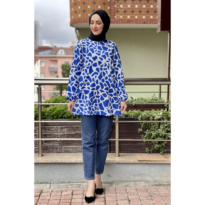 Moda Çizgi Desenli Tunik