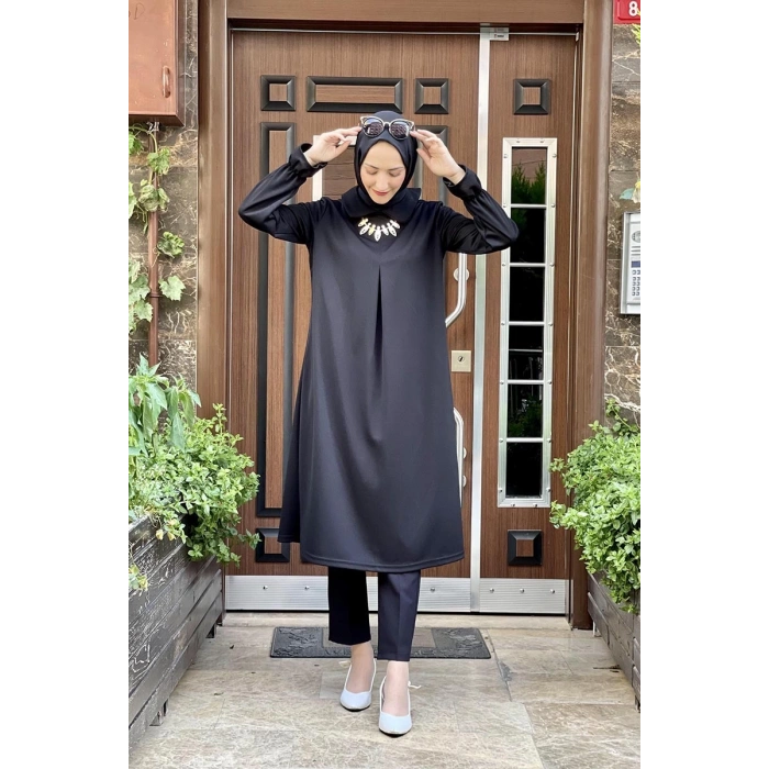 Moda Çizgi Desenli Tunik