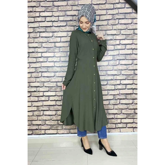 Moda Çizgi Desenli Tunik