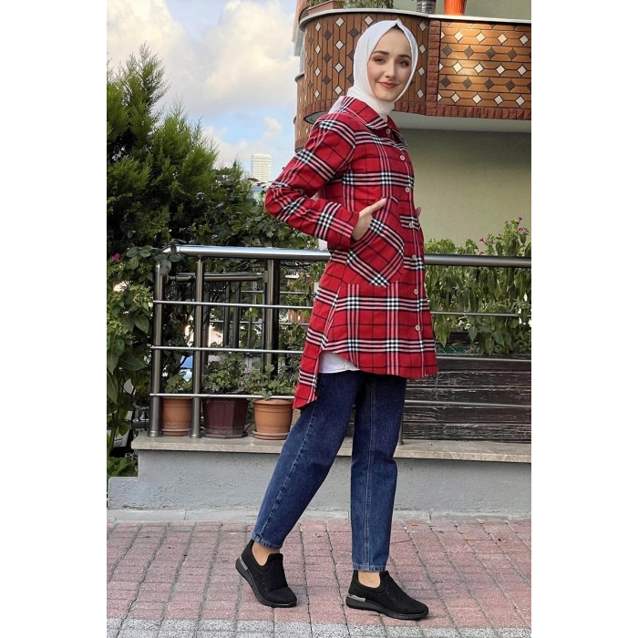 Moda Çizgi Desenli Tunik