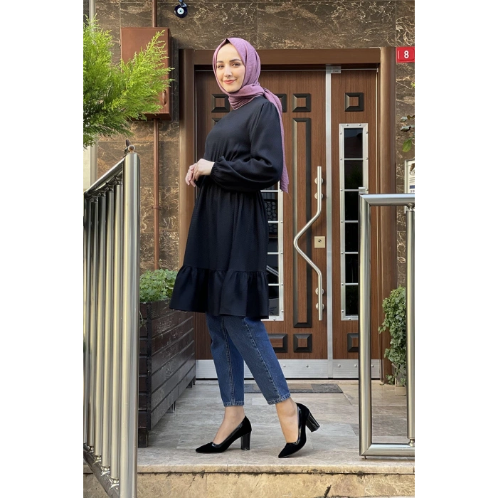 Moda Çizgi Desenli Tunik