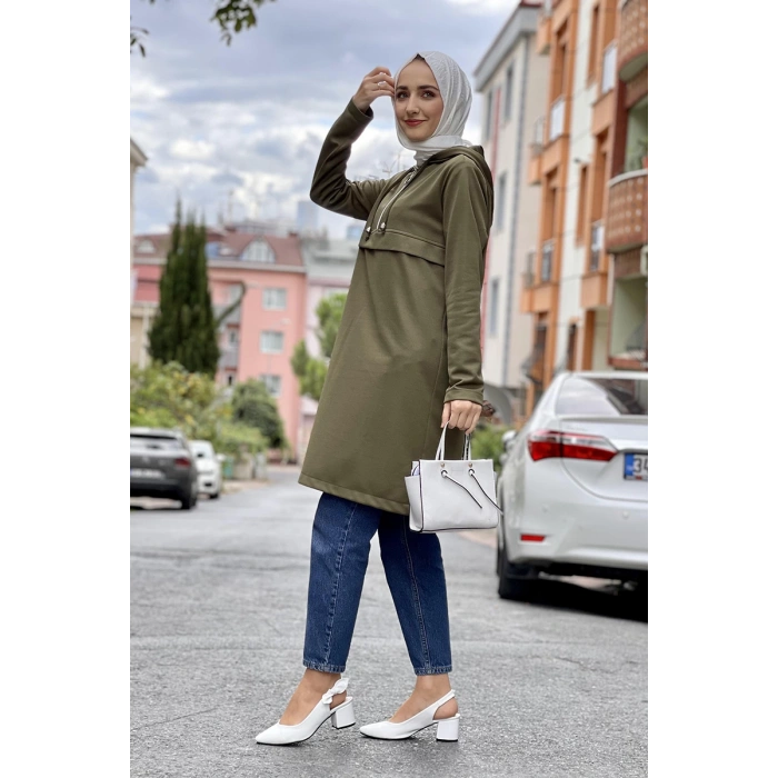 Moda Çizgi Desenli Tunik